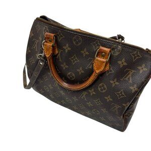 Louis Vuitton Monogram Speedy Bandoulière 25 Brown Canvas Satchel Bag